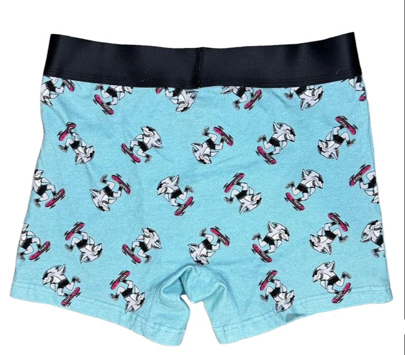Skateboarding Shark Briefs