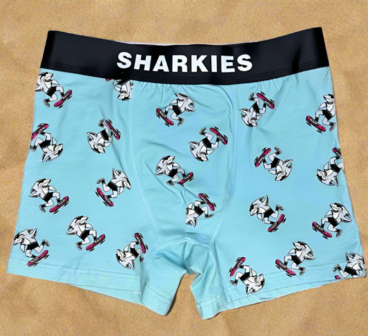 Skateboarding Shark Briefs