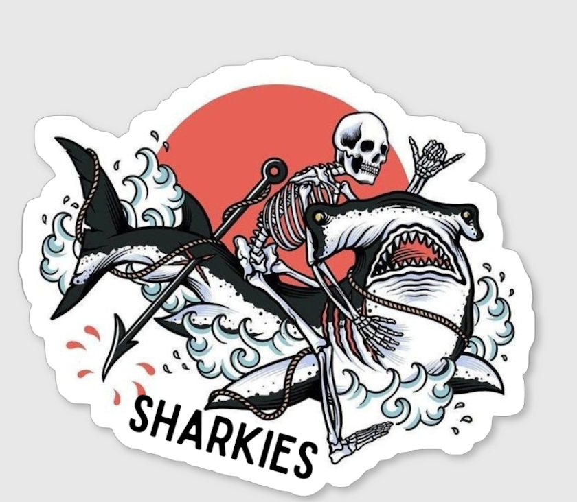 Shark Rider Vinyl Sticker