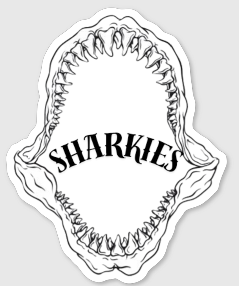 Shark Bite Vinyl Sticker